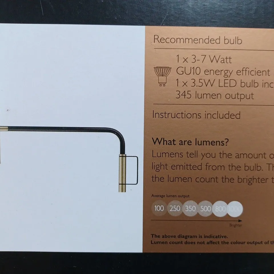 BOXED JOHN LEWIS No045 WALL LIGHT IN BLACK  