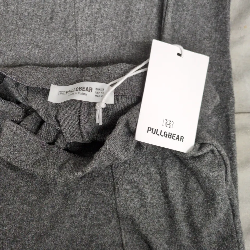 PULL&BEAR GREY KNIT JOGGERS – EU XS