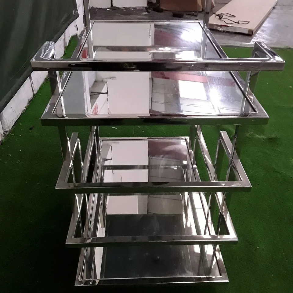 2-TIER CHROME TROLLEY