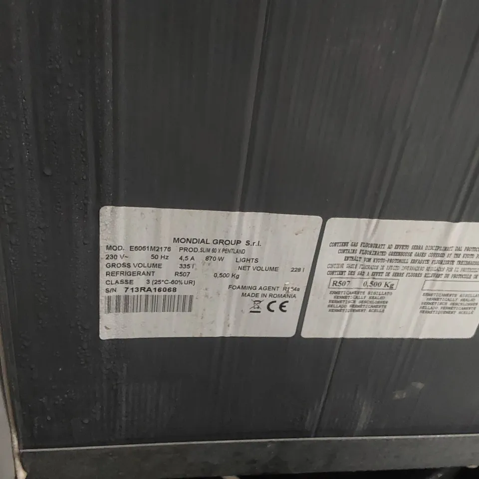 MONDIAL ELITE E6061M2176 COMMERCIAL FOOD DISPLAY STORAGE CABINET