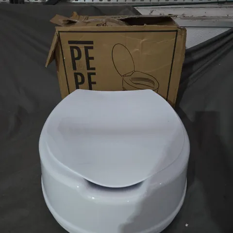 BOXED PEPE TOILET RISER 6" IN WHITE