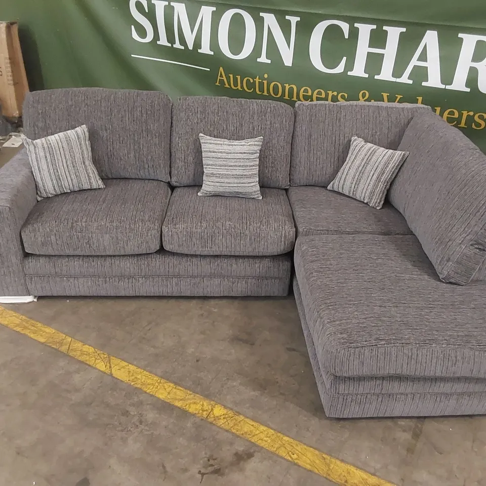 QUALITY DESIGNER MINC FABRIC CORNER CHAISE SOFA