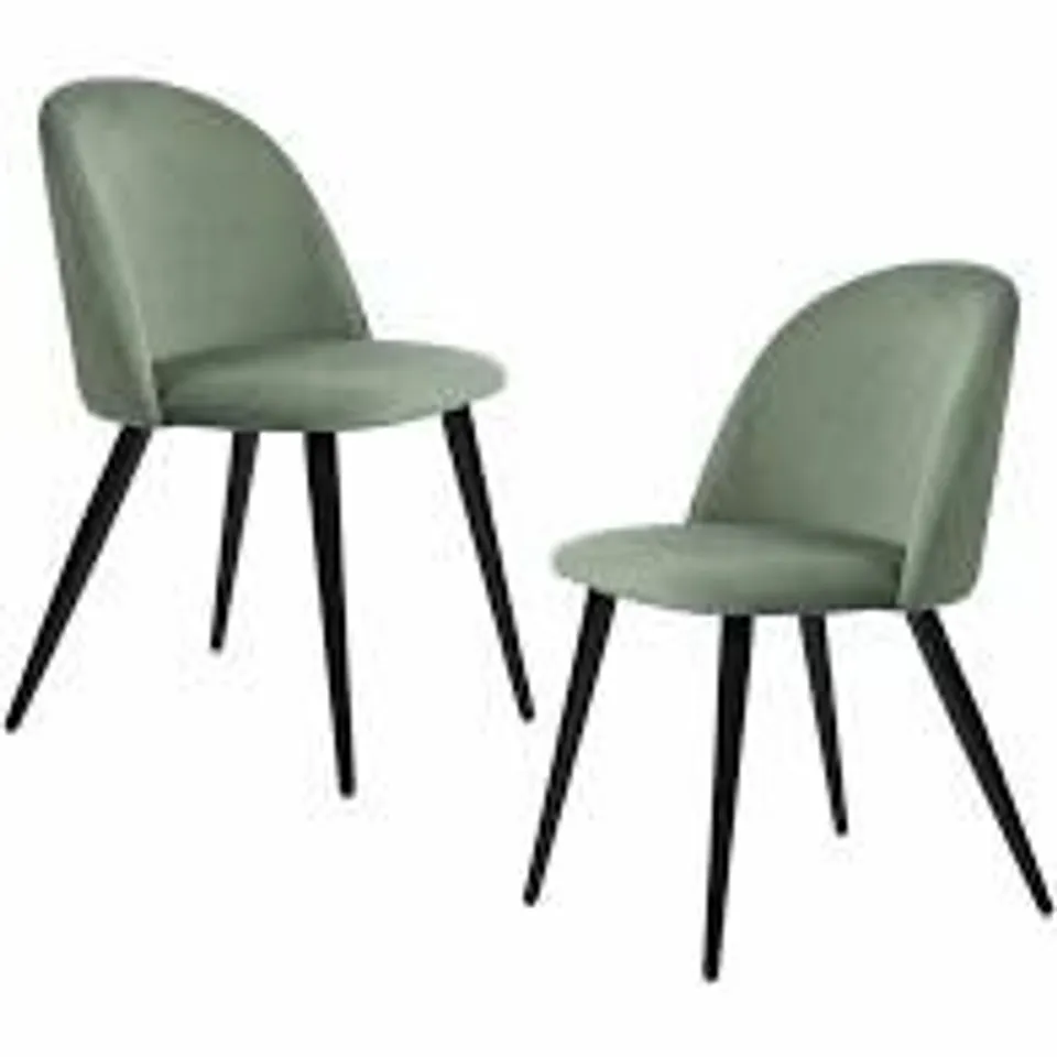 BOXED CARMEL UPHOLSTERED DINING CHAIR- GREEN VELVET