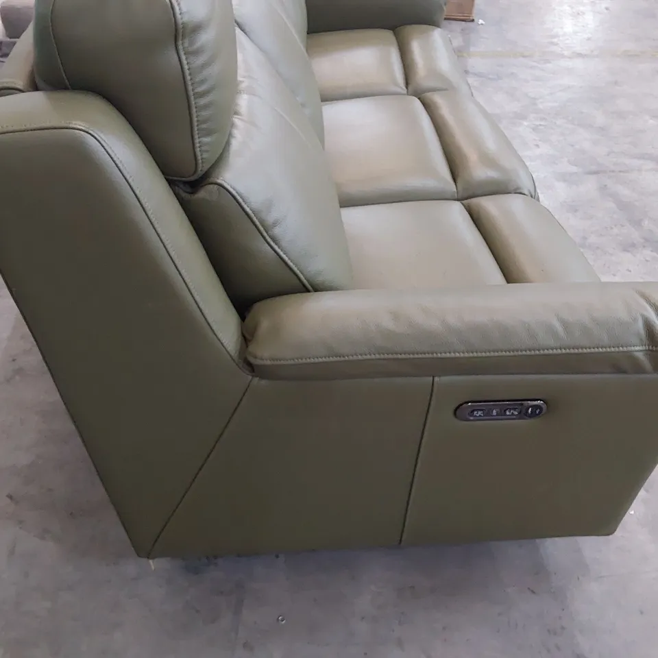 DESIGNER SIENNA POWER RECLINING THREE SEATER OREGANO LEATHER 