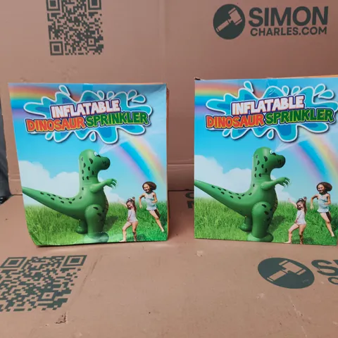 INFLATABLE DINOSAUR SPRINKLER – GARDEN TOY, BOXED, SET OF 2