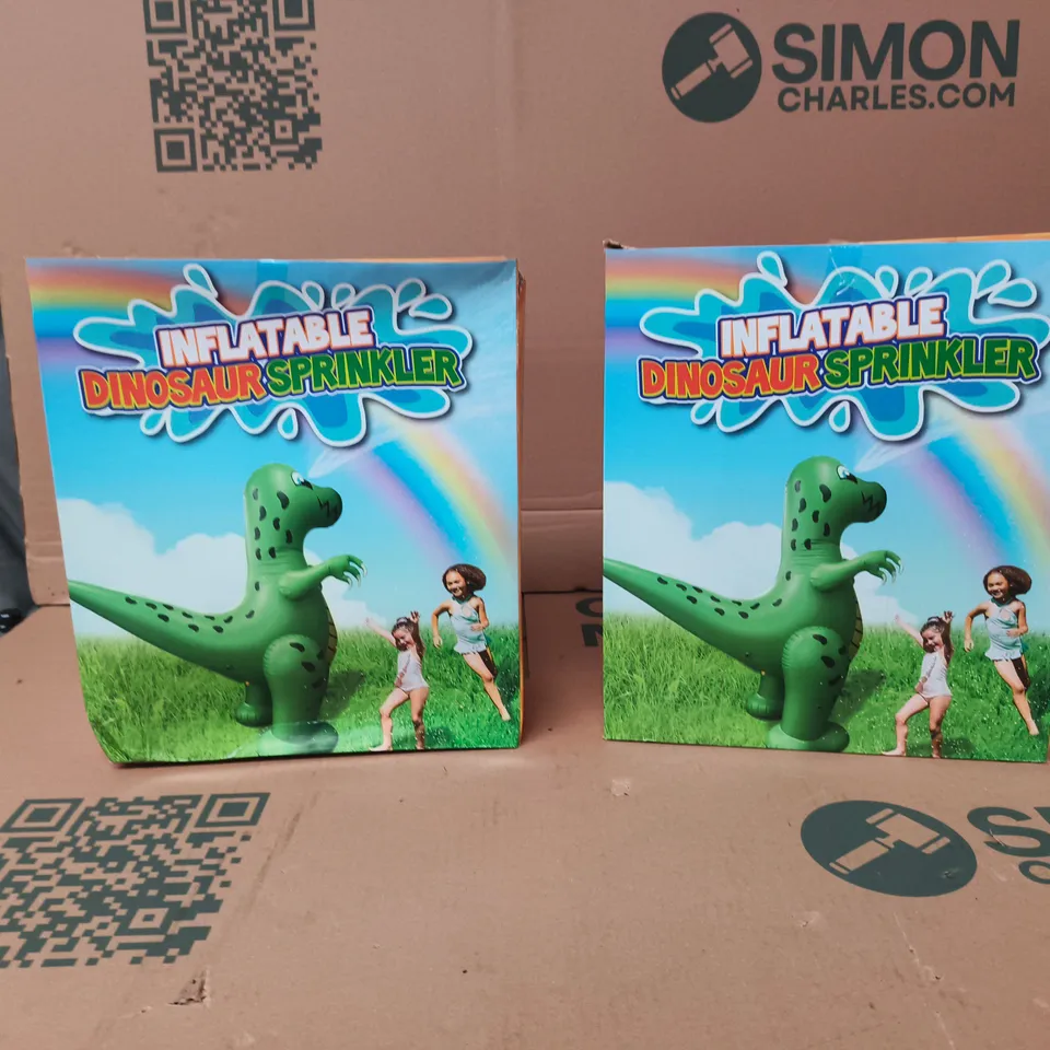 INFLATABLE DINOSAUR SPRINKLER – GARDEN TOY, BOXED, SET OF 2