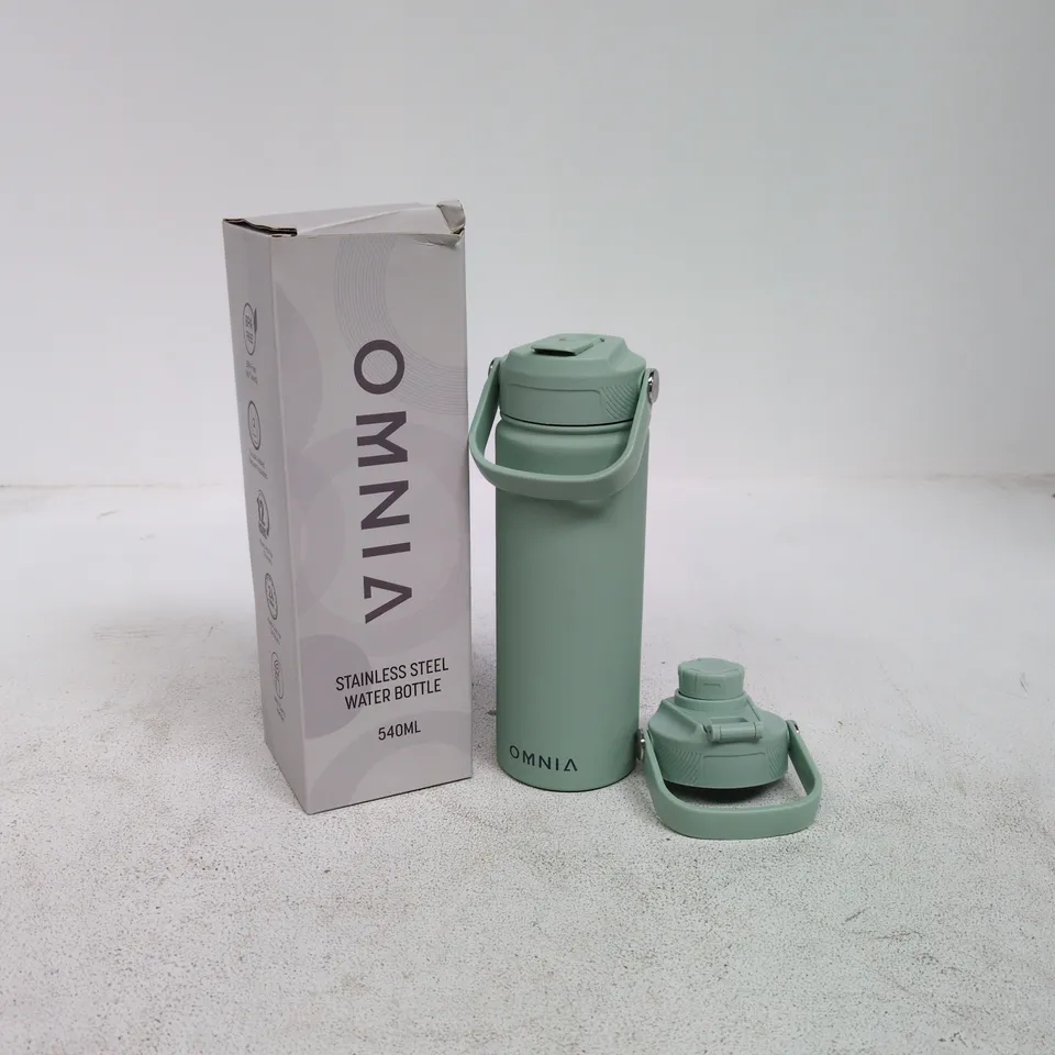 OMNIA STAINLESS STEEL WATER BOTTLE 540ML – MINT GREEN