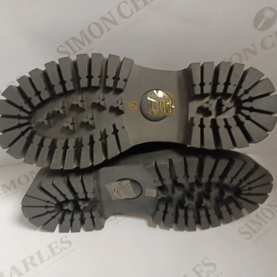 KOI VEGAN WILLOW BLACK RUFFLE LOAFERS - SIZE 7