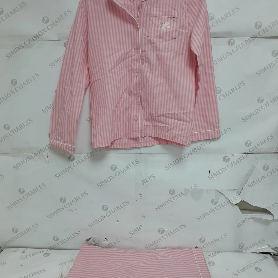 JOHN LEWIS SIZE 11 PINK STRIPED DOVE PYJAMAS 