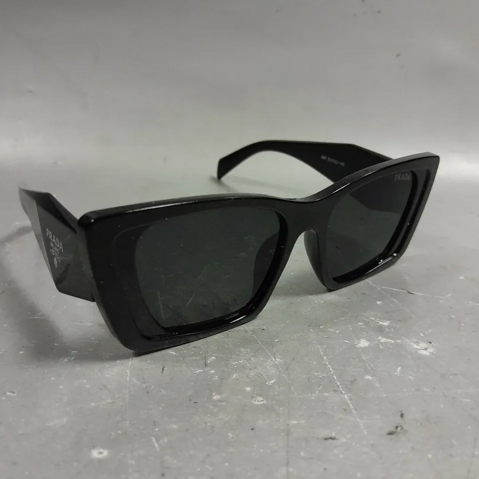 PRADA 386 THICK FRAMED LOGO SUNGLASSES 