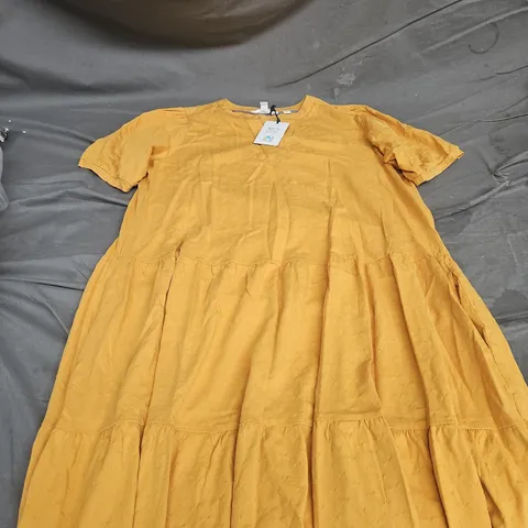 WHITE STUFF CLARA JERSEY DRESS IN DARK YELLOW SIZE 14R