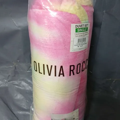 OLIVIA ROCCO SINGLE DUVET SET (RAINBOW)