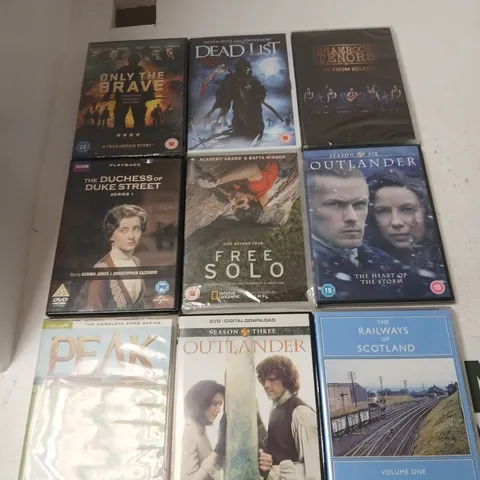 TOTE OF APPROXIMATLY 10 ASSORTED DVD'S INCLUDING SHAMROCK TENORS LIVE FROM BELFAST, AMY MACDONALD MUSIC VIDEO COLLECTION AND THE DUCHESS OF DUKE STREET SERIES 1