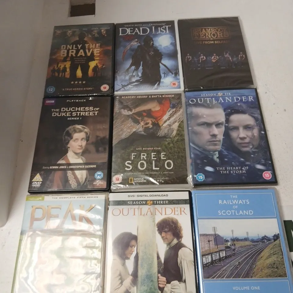 TOTE OF APPROXIMATLY 10 ASSORTED DVD'S INCLUDING SHAMROCK TENORS LIVE FROM BELFAST, AMY MACDONALD MUSIC VIDEO COLLECTION AND THE DUCHESS OF DUKE STREET SERIES 1