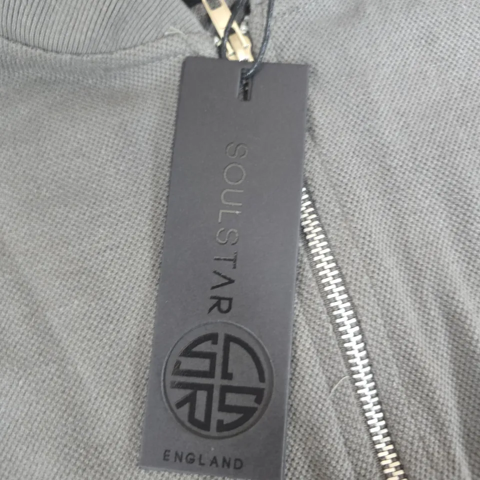 SOUL STAR GREY ZIP JACKET – STYLE MSW PEWTER ZIP, SIZE S/P
