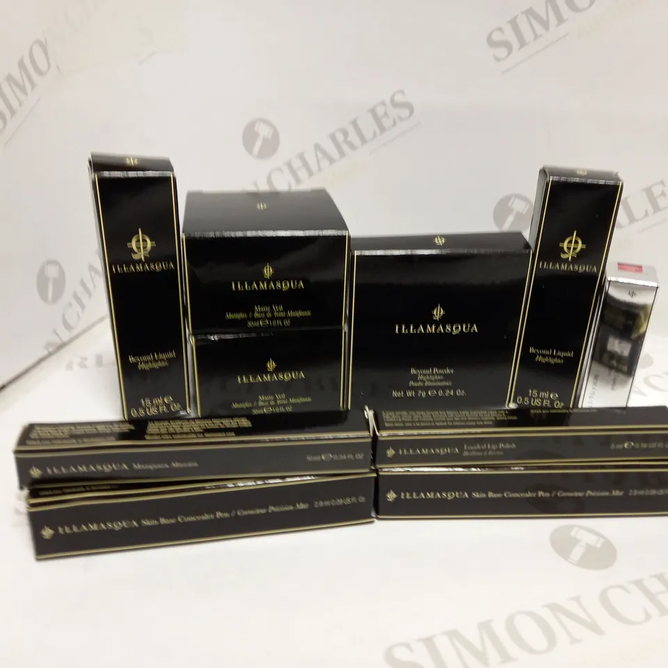 LOT OF 10 ILLAMASQUA MAKE UP ITEMS RRP £200
