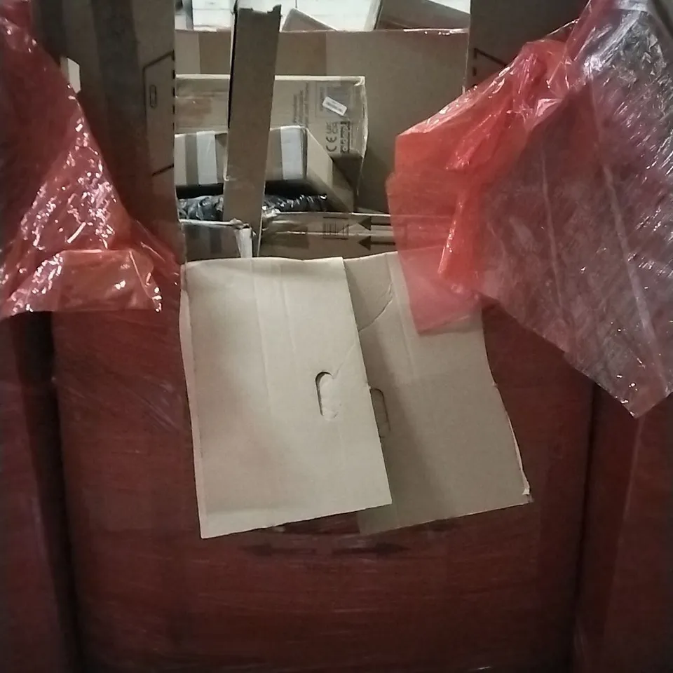 PALLET OF HOUSEHOLD ITEMS TO INCLUDE TURNTABLE SYSTEM, SHOWER MIXER SYSTEM, BUCKINGHAM CADDY,POTATO PEELER AND OTHER ASSORTED ITEMS...