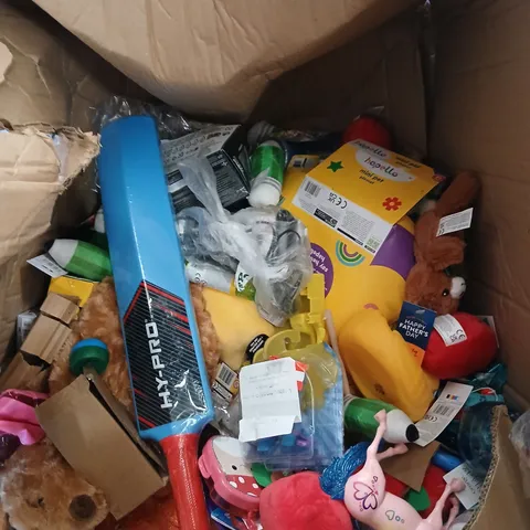 CAGE OF ASSORTED TOYS AND STOCKING FILLERS