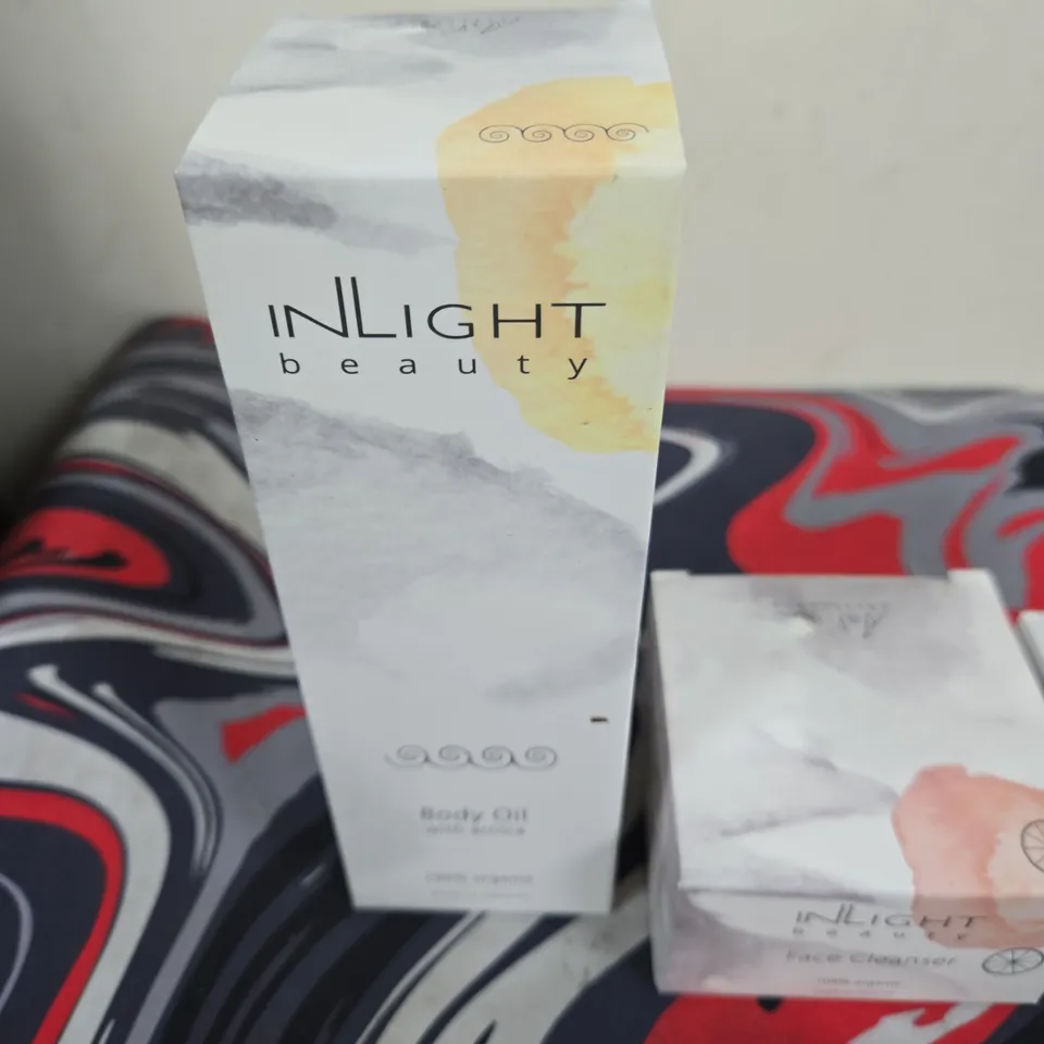 INLIGHT BEAUTY SKINCARE SET: BODY OIL, FACE CLEANSER & NIGHT BALM
