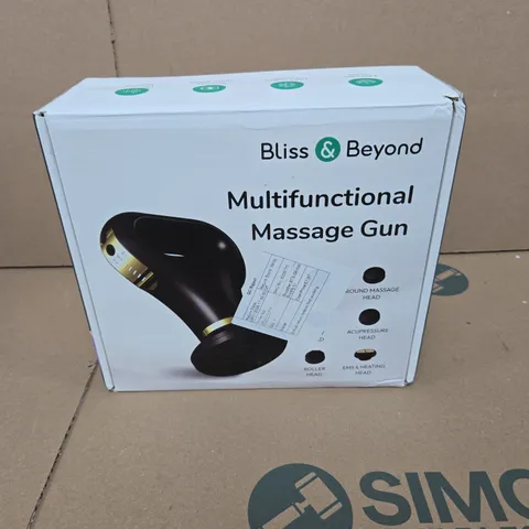 BLISS & BEYOND MULTIFUNCTIONAL MASSAGE GUN – BOXED