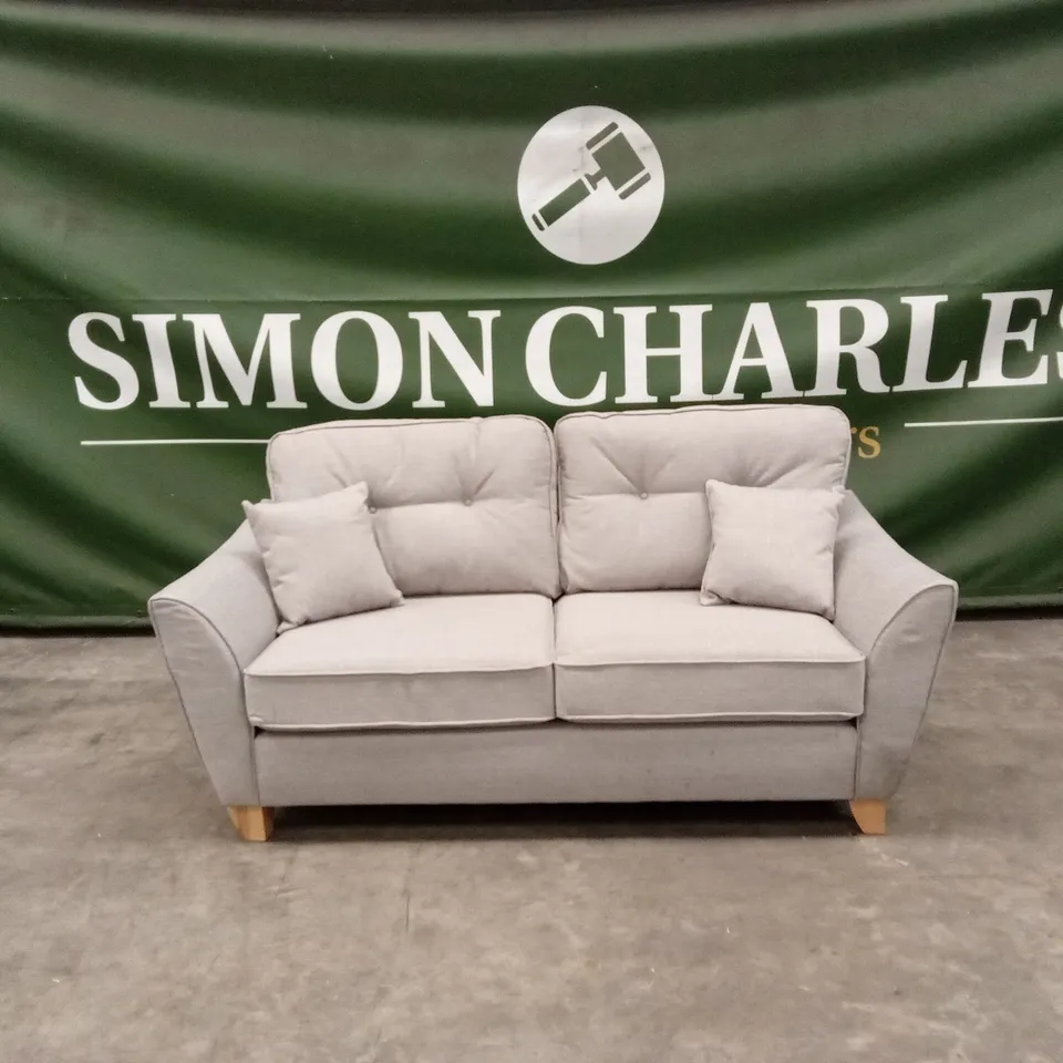 HALSTOW 2 SEATER FABRIC SOFA - SILVER RRP £729