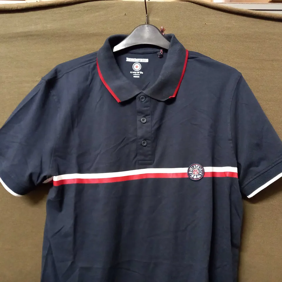IAMBRETTA BADGE LOGO POLO IN NAVY - MEDIUM