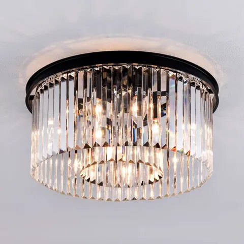 BOXED AMARU CRYSTAL FLUSH MOUNT
