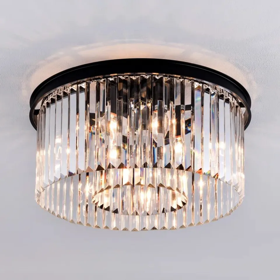 BOXED AMARU CRYSTAL FLUSH MOUNT