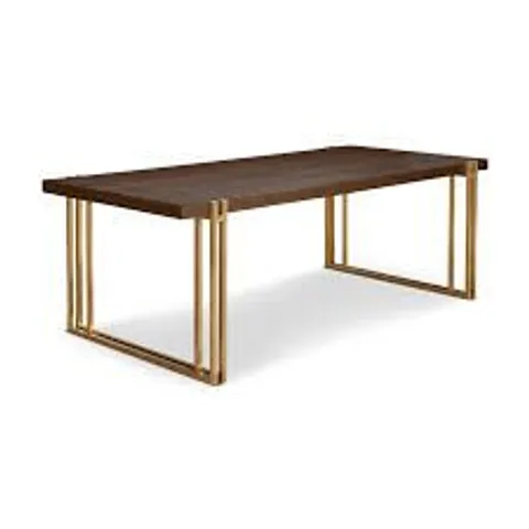 BOXED BERKELEY DESIGNS WINCHESTER DINING TABLE - BROWN/GOLD (2 BOXES)