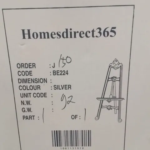 BRAND NEW HOMESDIRECT365 SILVER EASEL 150CM