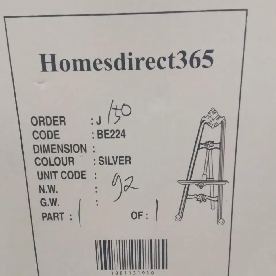 BRAND NEW HOMESDIRECT365 SILVER EASEL 150CM