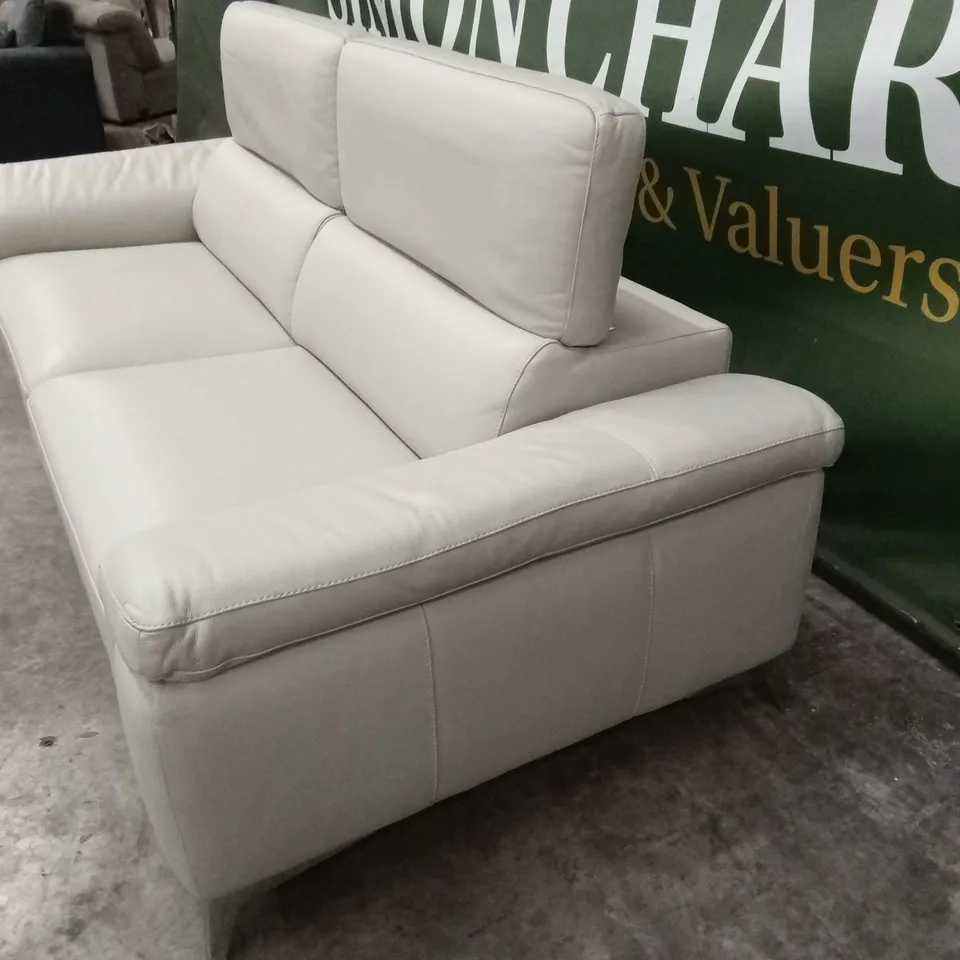 QUALITY DESIGNER ITALIAN MADE FLAVIO 3 SEATER MAXI SOFA - SAND LEATHER