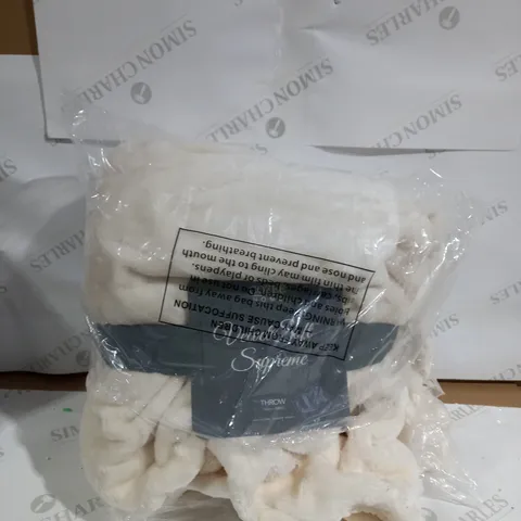 COZEE HOME VELVETSOFT SUPREME THROW IVORY