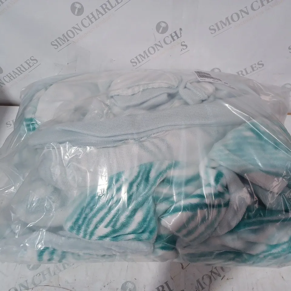 ABSTRACT BED SET SINGLE SIZE - BLUE 