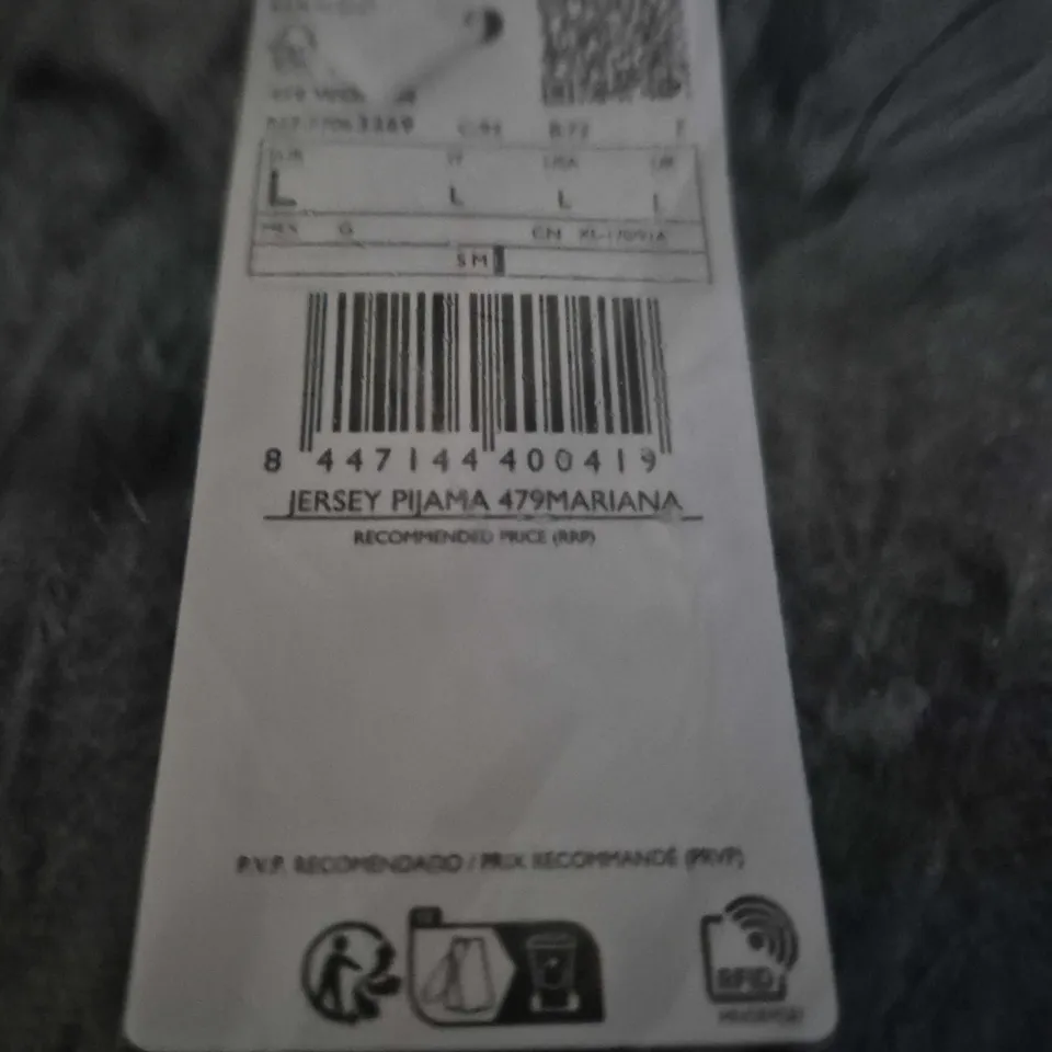 MANGO  JERSEY PYJAMA, LARGE, GREY – WITH TAG