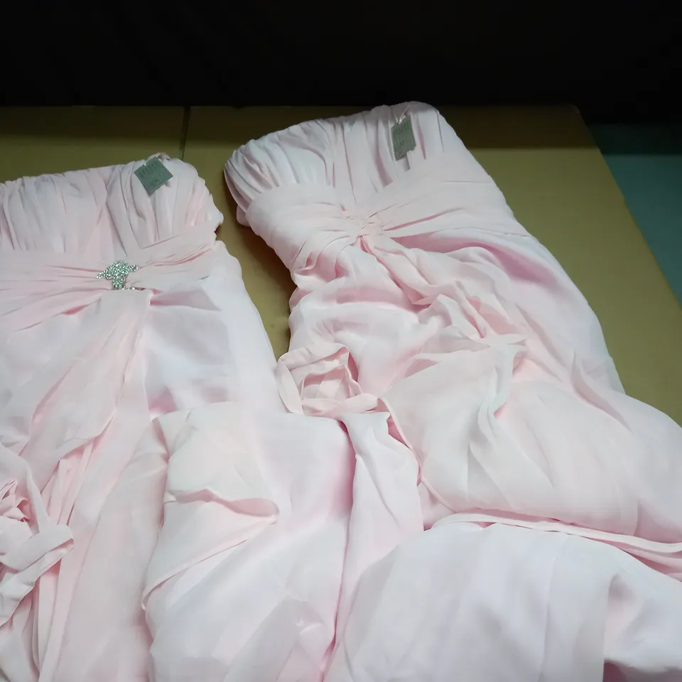 LOT OF 2 LIGHT PINK OCCASIONAL DRESS - 10 & 18