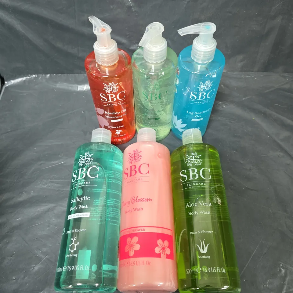 6 X ASSORTED SBC BEAUTY PRODUCTS 