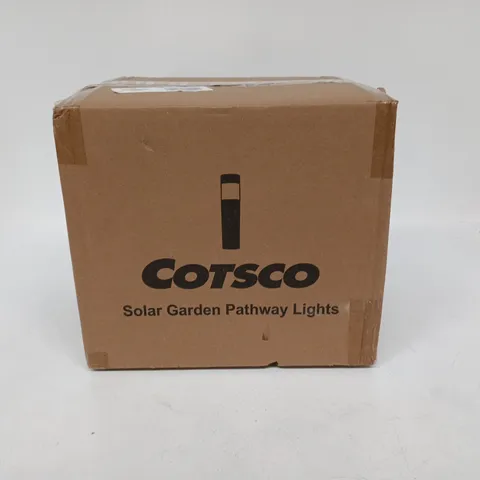 COTSCO SOLAR GARDEN PATHWAY LIGHTS SET OF 12 BOXED