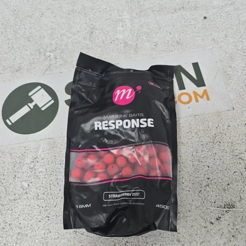 MAINLINE BAITS RESPONSE BOILIES – STRAWBERRY ZEST, 15MM, 450G
