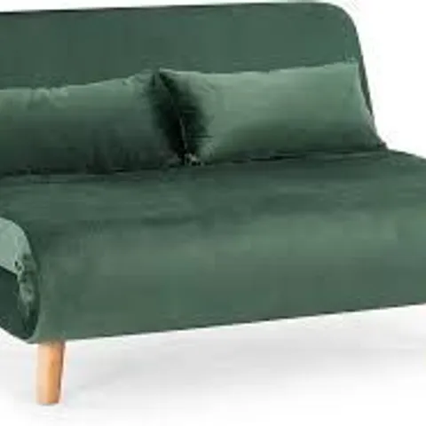 BOXED HOME DETAIL SOFA BED - GREEN VELVET (1 BOX)