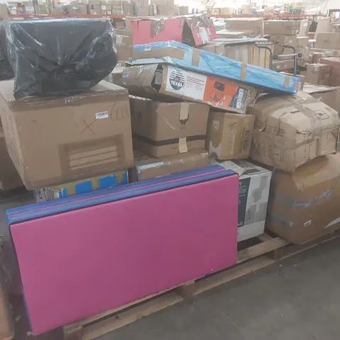 PALLET OF ASSORTED HOUSEHOLD GOODS AND INCOMPLETE FURNITURE PARTS 