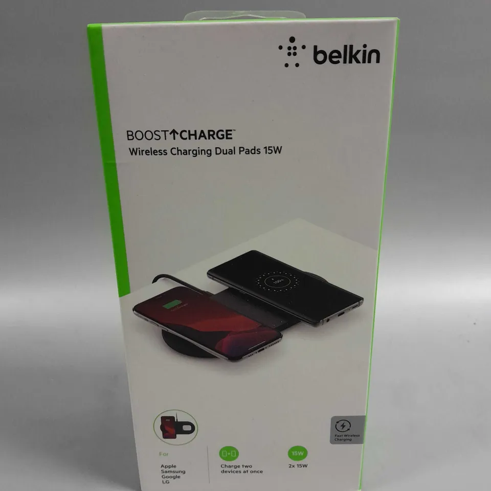 BOXED SEALED BELKIN BOOST CHARGE WIRELESS CHARGING DUAL PADS 