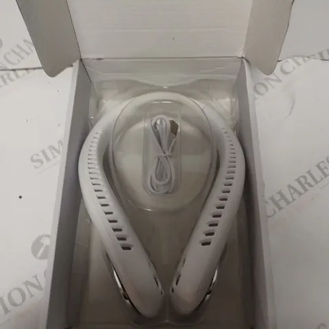 BOXED DESIGNER WHITE BLADELESS NECK FAN