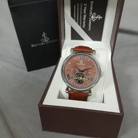 SAMUEL JOSEPH AUTOMATIC LIMITED EDITION SILVER BROWN DIAL WATCH (SJ0001)