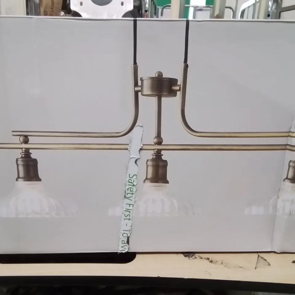 BOXED COLT BAR CEILING LIGHT ANTIQUE GOLD 