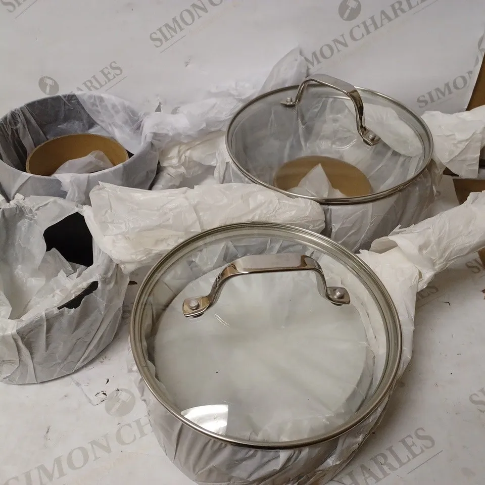 M&S HARD ANODISED PAN SET 