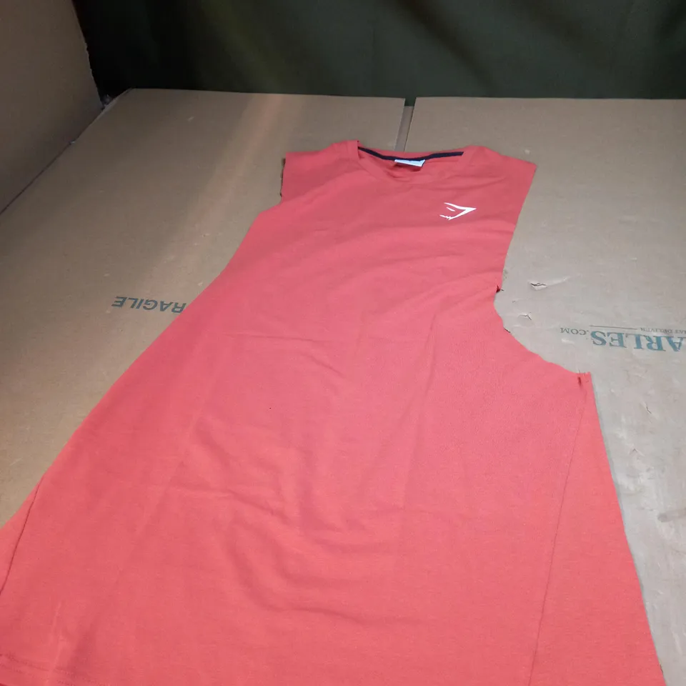ORANGE GYMSHARK TANK TOP SIZE M 