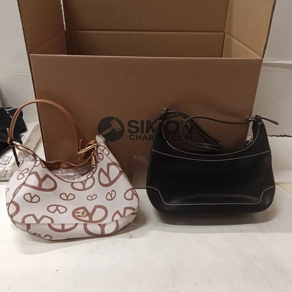 BOX OF APPROXIMATELY 6 ASSORTED HANDBAGS