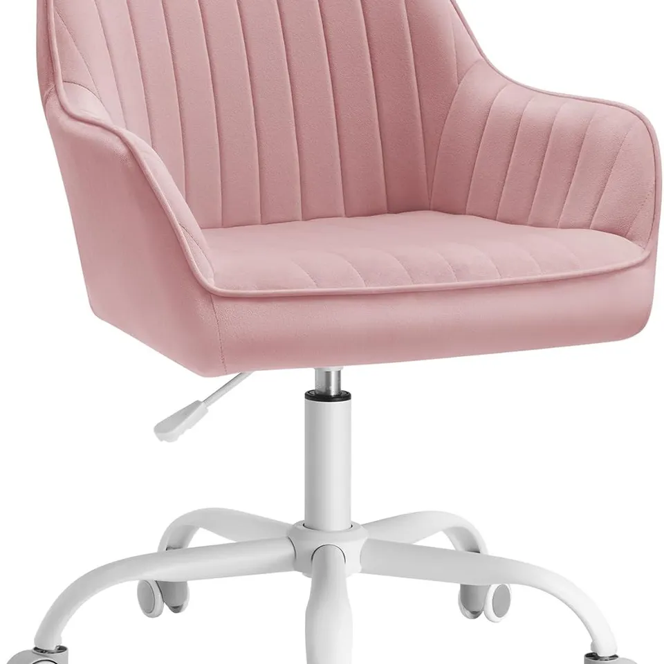 BOXED SONGMICS OFFICE SWIVEL CHAIR - PINK