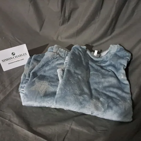 COZEE HOME VELVETSOFT PJ SET IN DUSKY BLUE STARS SIZE S